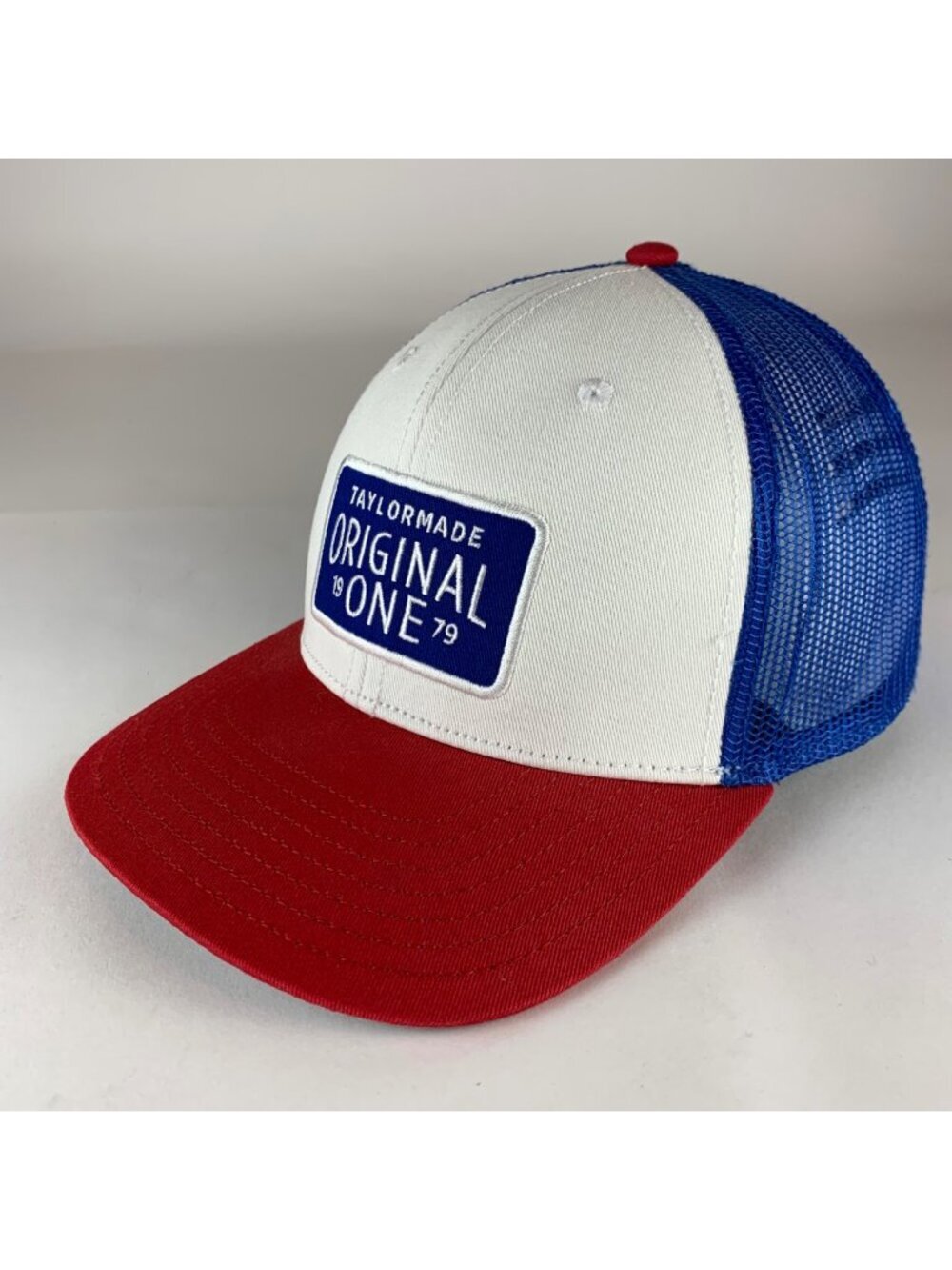 TaylorMade Golf Original One Mens Red White Blue Snapback Trucker Hat